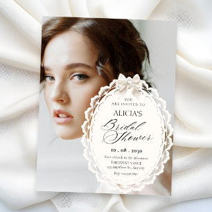 Invitation esthétique élégante coquette shower de mariage pho