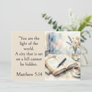 Invitation esthétique poétique, verset biblique Matthieu 5:14
