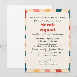 Invitation esthétique Rétro Mignonne équipe de s