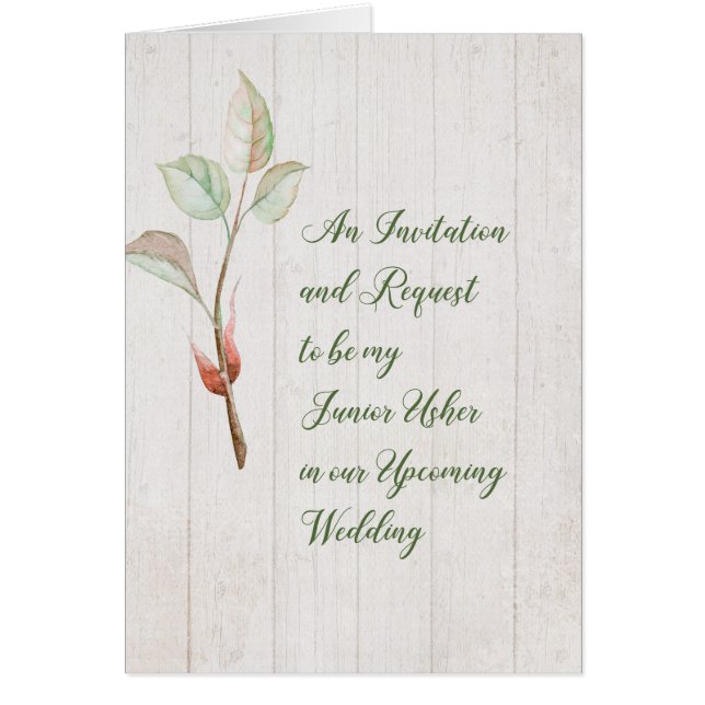 Invitation et demande de Faux Wood (Devant)