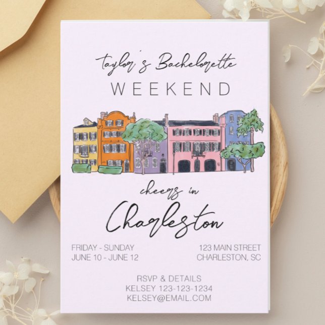 Invitation et détails pour l'enterrement de vie de (Créateur téléchargé)