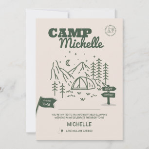 Invitation et itinéraire pour un camp de bachelore