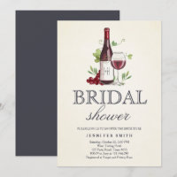 Établissement vinicole rustique d'invitation