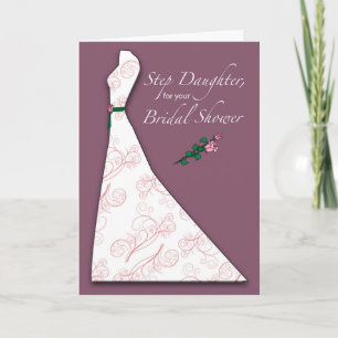 Invitation Étape fille, Fête des mariées robe Silhouette Plum