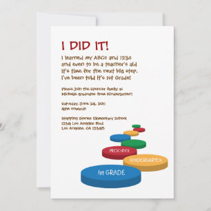 Invitation Etapes de l'enseignement préscolaire et de la mate