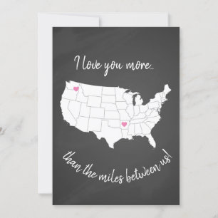 Invitation États-Unis je t'aime plus que les miles entre nous