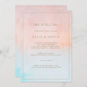 Invitation Eté Coucher De Soleil Aquarelle Nous Restons Vow R