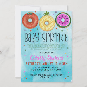 Invitation Été Donut Baby Sprinkw Shower