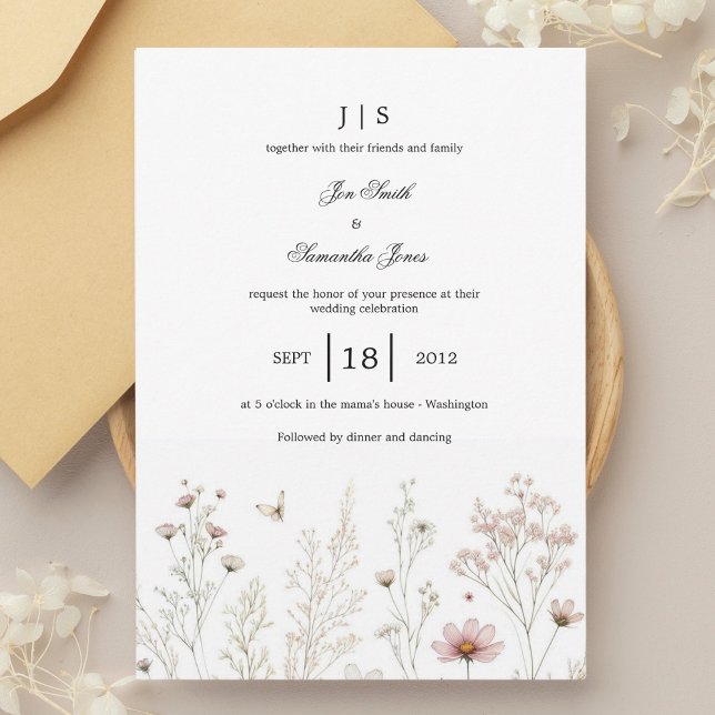 Invitation été fleuri et coloré (Créateur téléchargé)