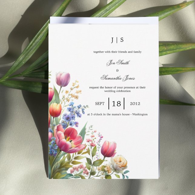 Invitation été fleuri et coloré (Créateur téléchargé)