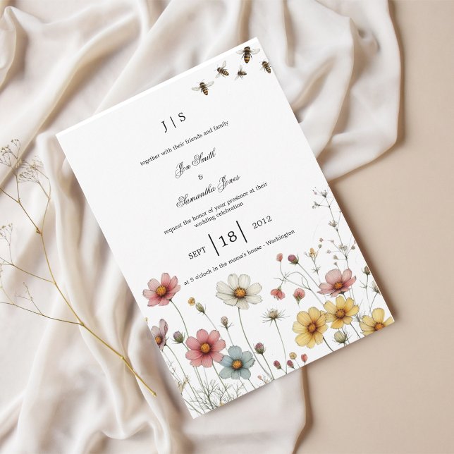 Invitation été fleuri et coloré (Créateur téléchargé)