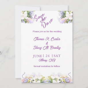 Invitation Été Lilac Fleur sauvage Mariage romantique