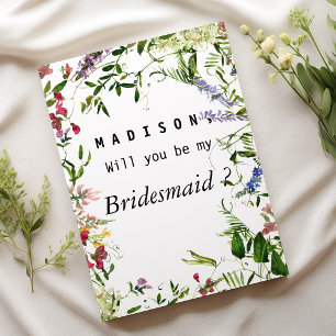 Invitation Été rose vert lavande menthe floral Bridesmaid