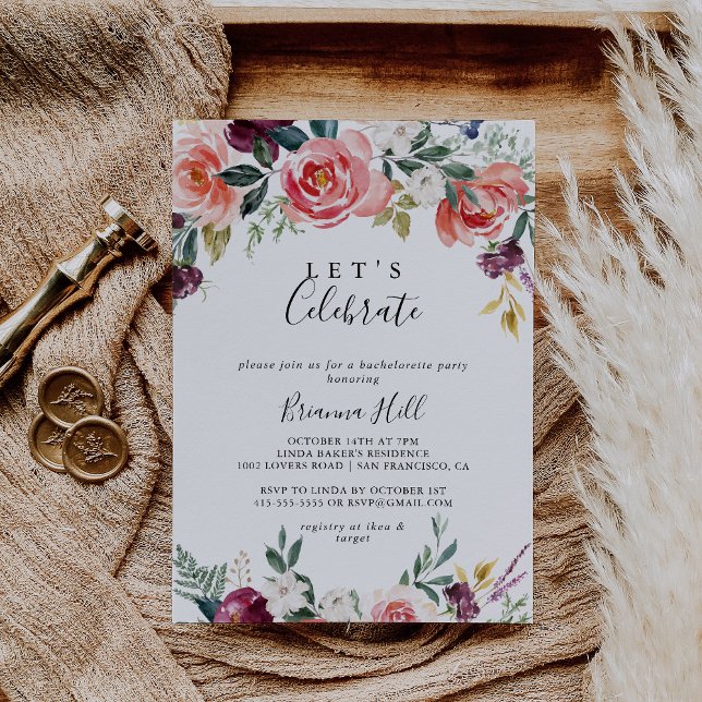 Invitation Été tropical coloré Célébrons la fête (Créateur téléchargé)