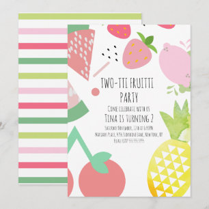 Invitation Été Tutti Fruitti Tropical Fruits Énormes