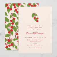 Été Vintage Red Cherries Boho Fête des mariées