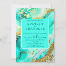 Ethereal Elegance Turquoise Geode Inspiré Mariage