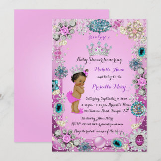 Invitation Ethnic Princess Baby shower Invitation, Princesse.