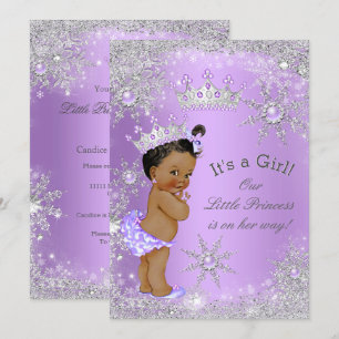 Invitation Ethnic Princess Baby shower Lavender Wonderland