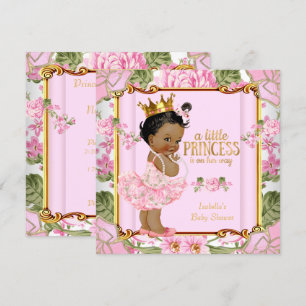 Invitation Ethnic Princess Baby shower Rose Rose Floral