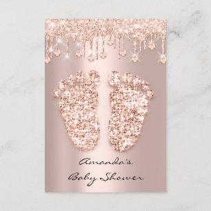 Invitation Étincelle Crystals Drives Rose Gold Baby shower Pi