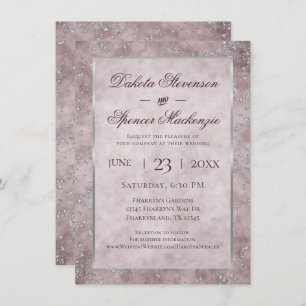 Invitation Étincelle de diamant   Mariage de Parties scintill