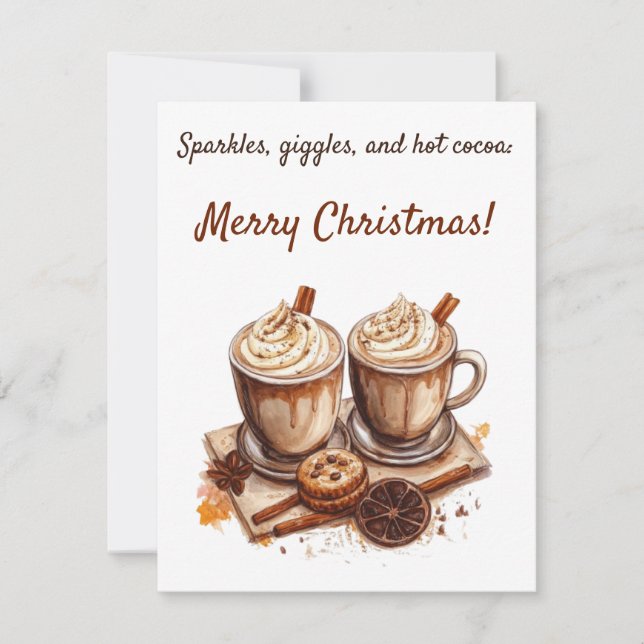 Invitation Étincelles, gigles et cacao chaud : Joyeux Noël (Devant)