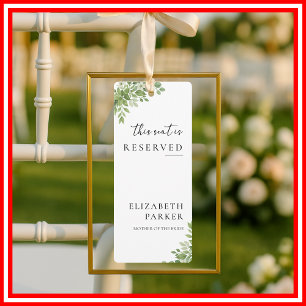 Invitation Étiquette de chaise de mariage avec places réservé