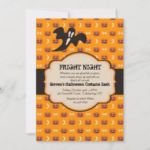 Invitation Étiquette d'Halloween
