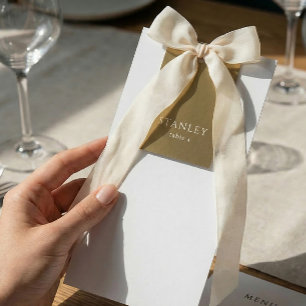 Invitation Étiquettes de nom de mariage de table de menu Cart