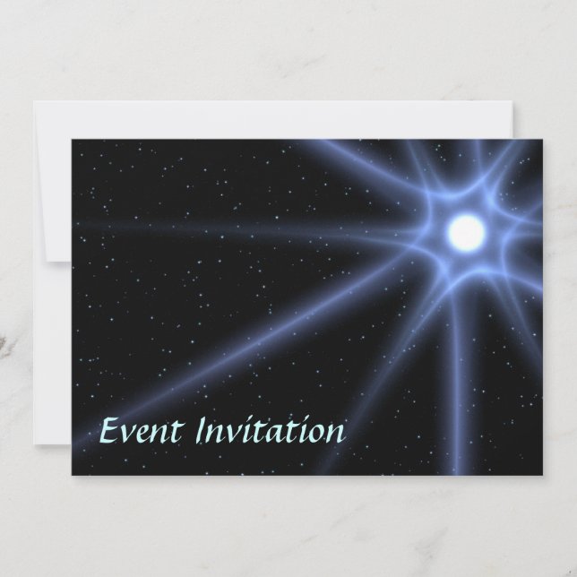 Invitation Étoile brillante (Devant)