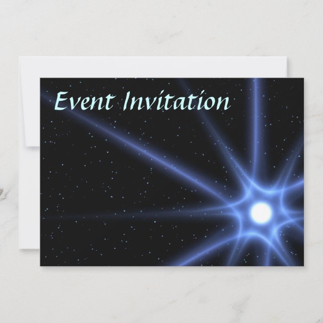 Invitation Étoile brillante (Devant)