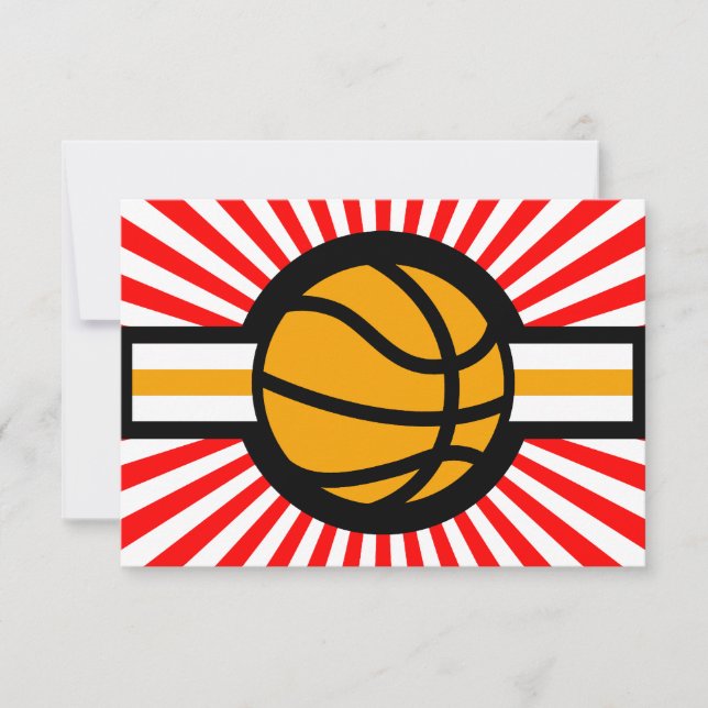 Invitation étoile de basket (Devant)