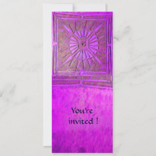 Invitation ÉTOILE DU MATIN, rose violet vif