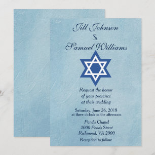 Invitation Étoile Mariage juive de David