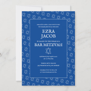 Invitation Étoile simple de David Custom B'nai Bat Bar Mitzva