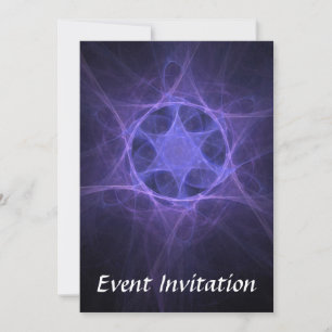 Invitation Étoile Violette Fractée De David