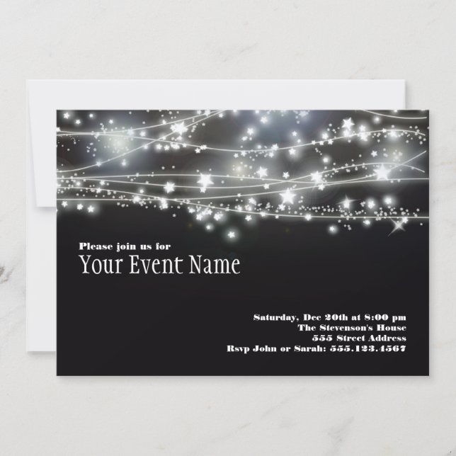Invitation Étoiles Brillantes (Devant)
