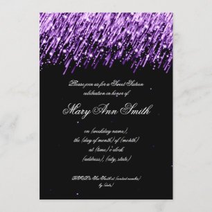 Invitation Étoiles filantes de fête d'anniversaire de sweet