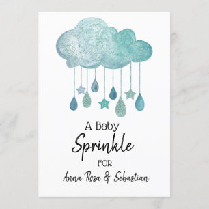 Invitation *~* Étoiles Nuage Pluie Baisse D'Invitation À Saup