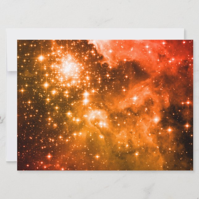 Invitation Étoiles orange (Devant)