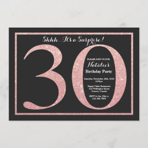 Invitation Étonnez les 30èmes parties scintillantes d'or de