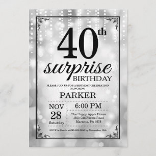 Invitation Étonnez les quarantième parties scintillantes