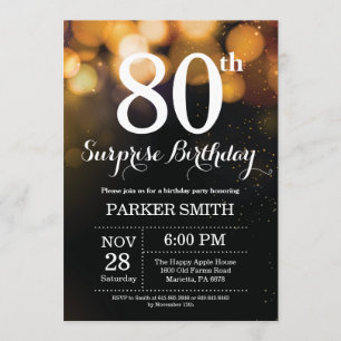 Invitation Étonnez les quatre-vingtième parties scintillantes