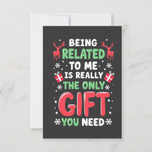 Invitation Être lié à moi est vraiment le seul cadeau Noël