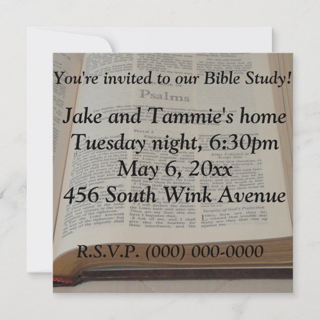 Invitation Étude biblique (Devant)