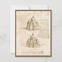 Étude de cathédrale architecturale de Léonard de V