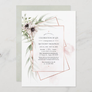 Invitation Eucalyptus Anémonique Célébration géométrique de l