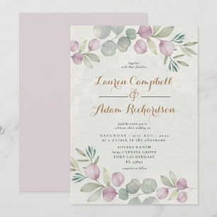 Invitation Eucalyptus Aquarelle Sage Green Mariage Invitatiat