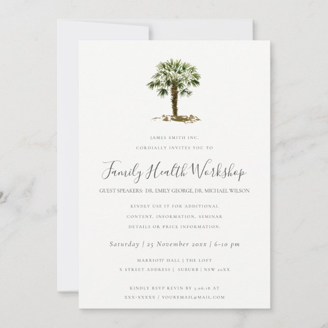 INVITATION EUCALYPTUS BLUSH ROSE KRAFT NOIR ATELIER ÉVÉNEMENT (Devant)
